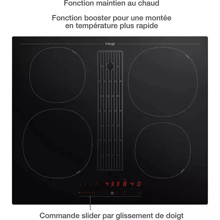 Table induction aspirante MIOGO MHI601H Kit recyclage