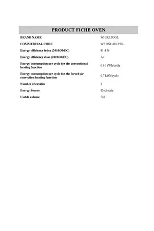 Whirlpool W7OS44S1PBL SteamSense four