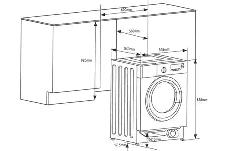 Amica - lave-linge intégrable 8kg 1400 tours/min AWBI814IBW