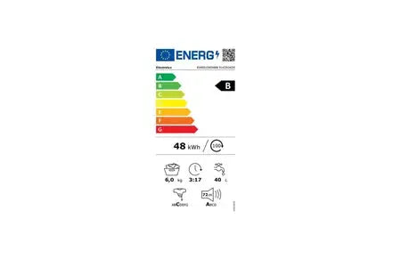 Electrolux lave-linge hublot 6kg 1000 tours/min EW6S1065NBB