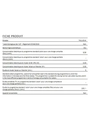 Asko T411VD.W Sèche-linge