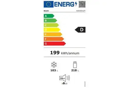 Bosch KGN36VLDT réfrigérateur combiné