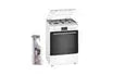 Bosch cuisinière Mixte Blanc 60x60cm four ecoclean 66L multifonction 7 modes de