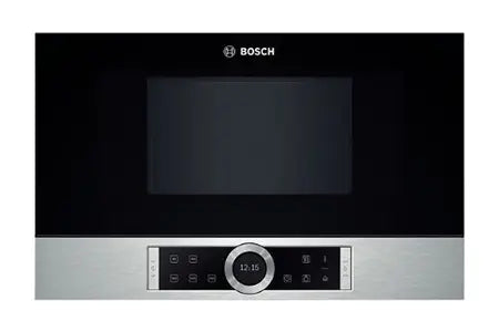 Bosch électroménager BFL634GS1 - Série 8, Micro-ondes intégrable, 60 x 38 cm, 21 litres, Inox [Classe énergétique A++]