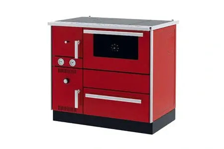 Cuisinière bois chauffage (7,44 kW) + bouilleur (20,1 kW) Sannover 27 kW Bordeaux