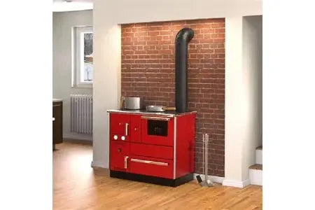 Cuisinière bois chauffage (7,44 kW) + bouilleur (20,1 kW) Sannover 27 kW Bordeaux