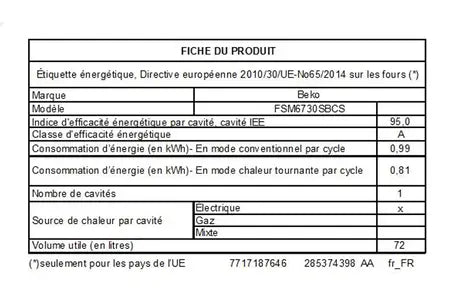 Cuisinière vitrocéramique Beko FSM6730SBCS
