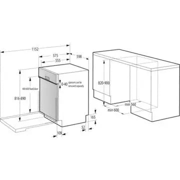 Lave vaisselle encastrable 	GORENJE GI673A61X