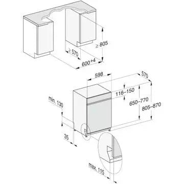 Lave vaisselle encastrable  MIELE	G 5410 SCi BB