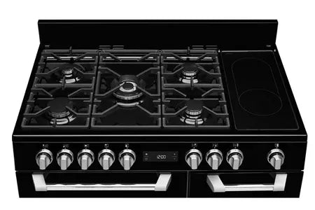 Leisure Cuisinemaster Pro 100cm gaz et Vitro Noir - PR100F560K Piano de cuisson
