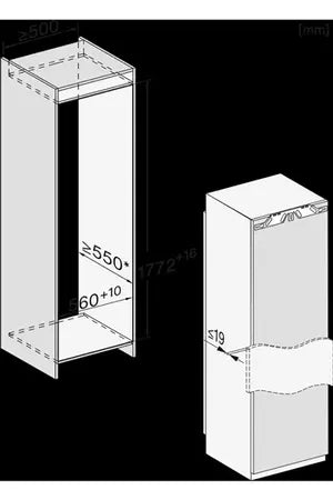 Miele FNS 7774 D - encastrable 177cm congélateur Armoire encastrable