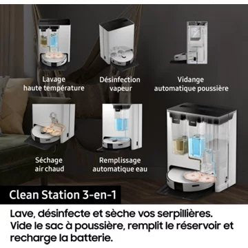 Robot Aspirateur Laveur							SAMSUNG 				Jet Bot Combo VR7MD96B14G