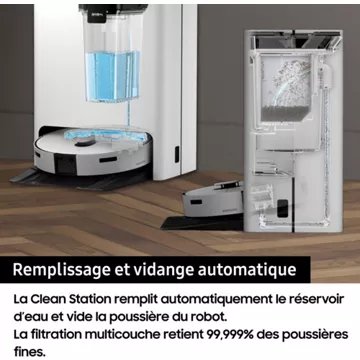 Robot Aspirateur Laveur							SAMSUNG 				Jet Bot Combo VR7MD96B14G