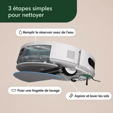 Robot Aspirateur Laveur							IROBOT				Roomba Combo Essential Y011240 blanc