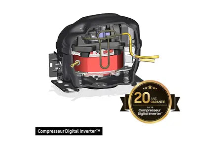 Samsung RB38C776CS9 réfrigérateur congélateur en bas