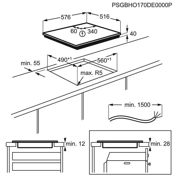 Table vitrocéramique AEG HK654850XB