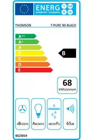 Thomson t-pure 90 Black hotte décorative murale