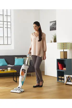 Rowenta Clean & Steam RY7557WH, nettoyeur vapeur/aspirateur, Balai