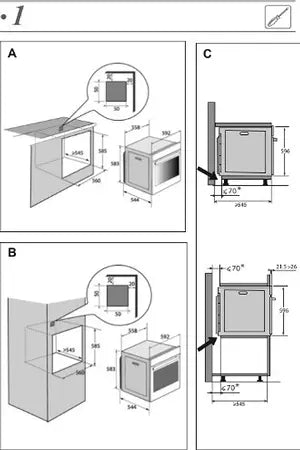 de dietrich DOP7350A four