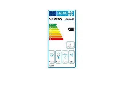 Siemens - hotte décorative inclinée 80cm 51db 432m3/h Blanc LC81KAN20